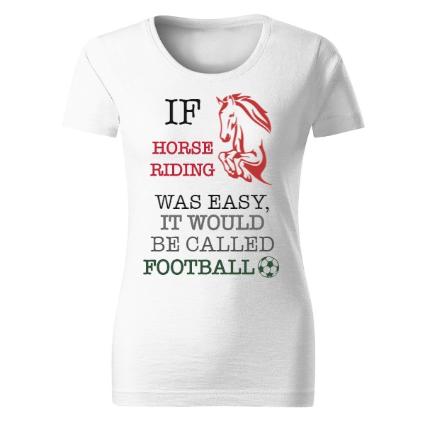 Tričko s potiskem Koně v. fotbal