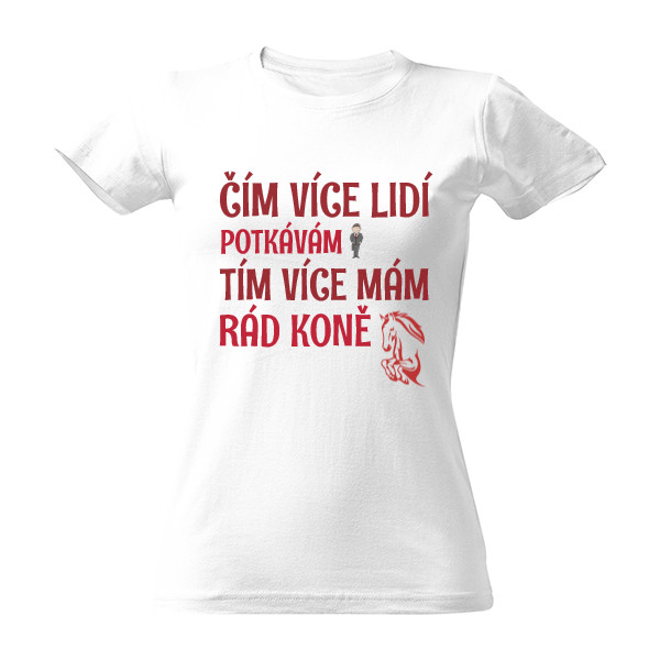Tričko s potiskem Koně v. lidé