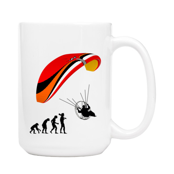 Hrnek velký s potiskem Paragliding Charger Red 1 Evolution